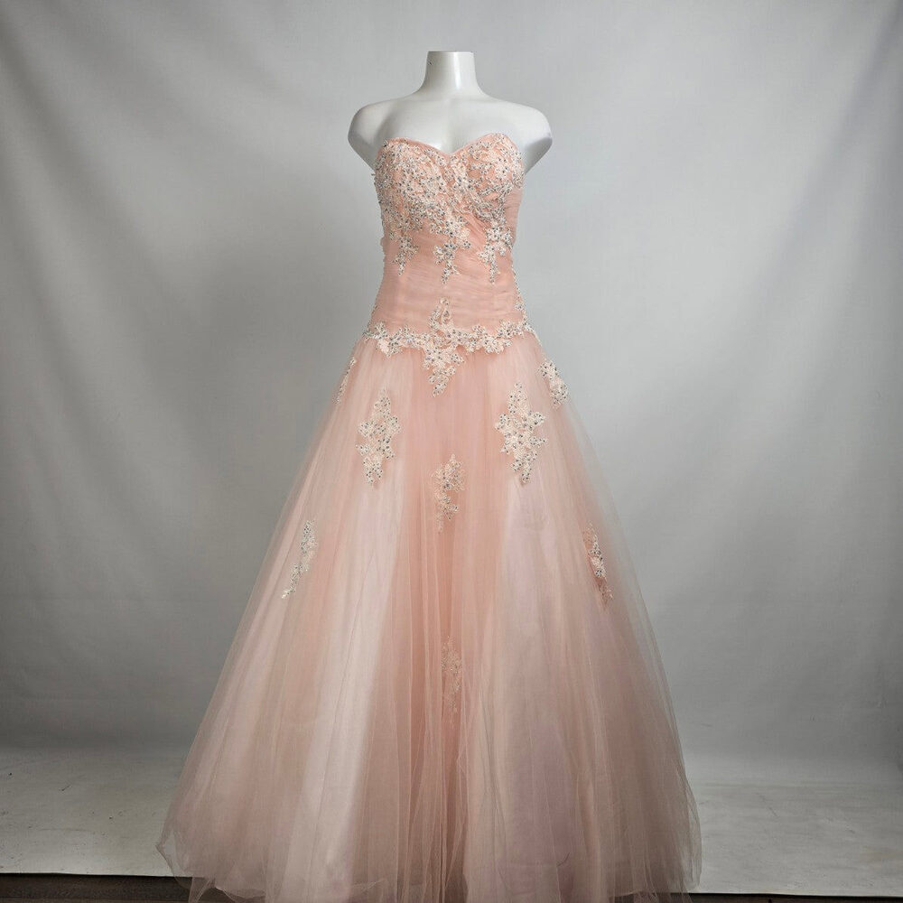 Alyce Pink Tulle Princess Grad Event Gown Size 8